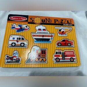 Melissa & Doug Sound Puzzle - Colorful Vehicles